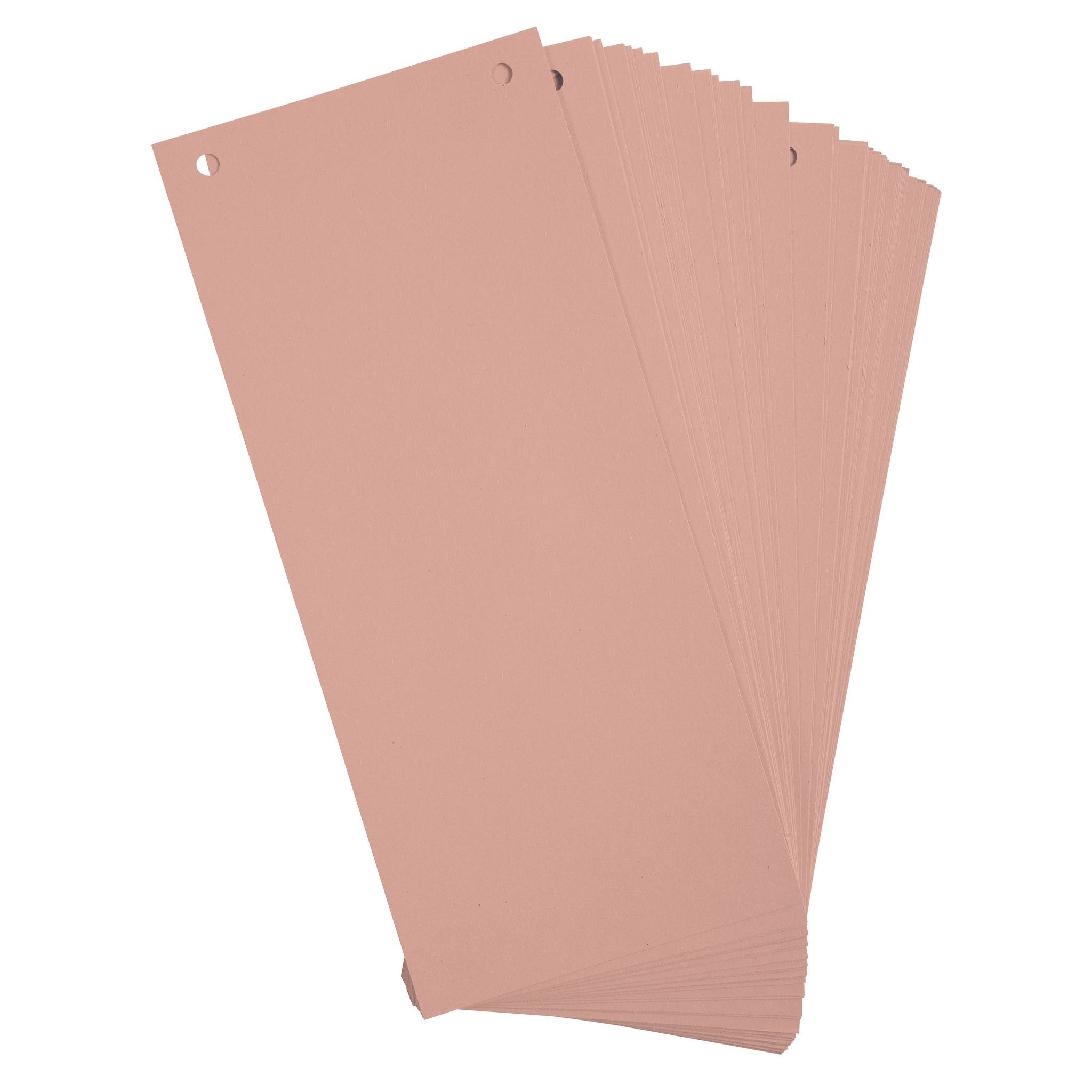 Exacompta 12x 100 Trennstreifen 2-fach gelocht RC Kart 105x240mm Rosa 13435B-3