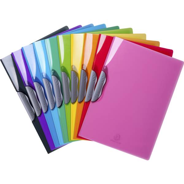 Exacompta 20x Präsentationsmappe blickdicht PP Clip-Design A4 sortiert 45670E