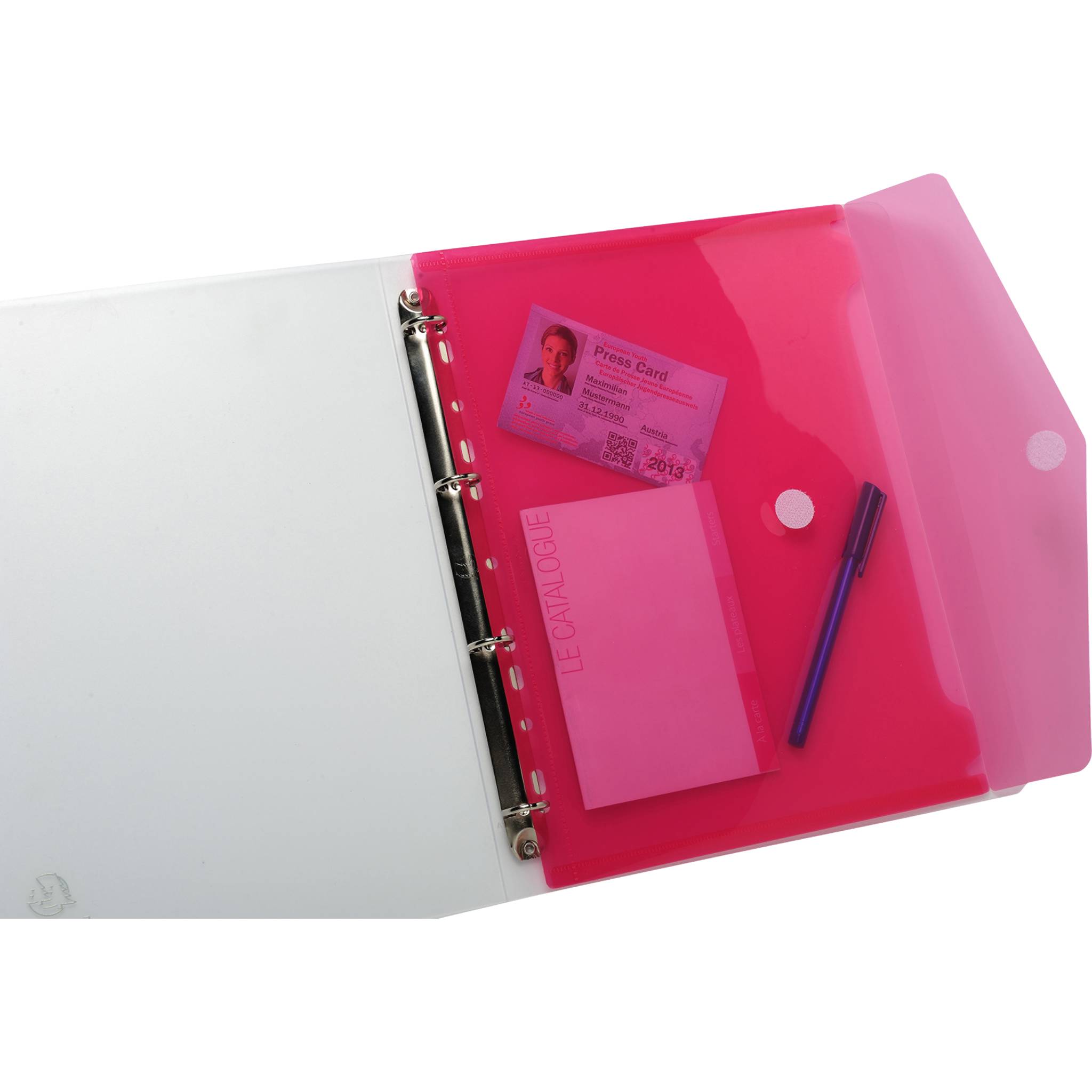 Exacompta 10x Pack 5 Prospekttaschen, gelocht, aus PP, A4, sortiert, 57380E-0