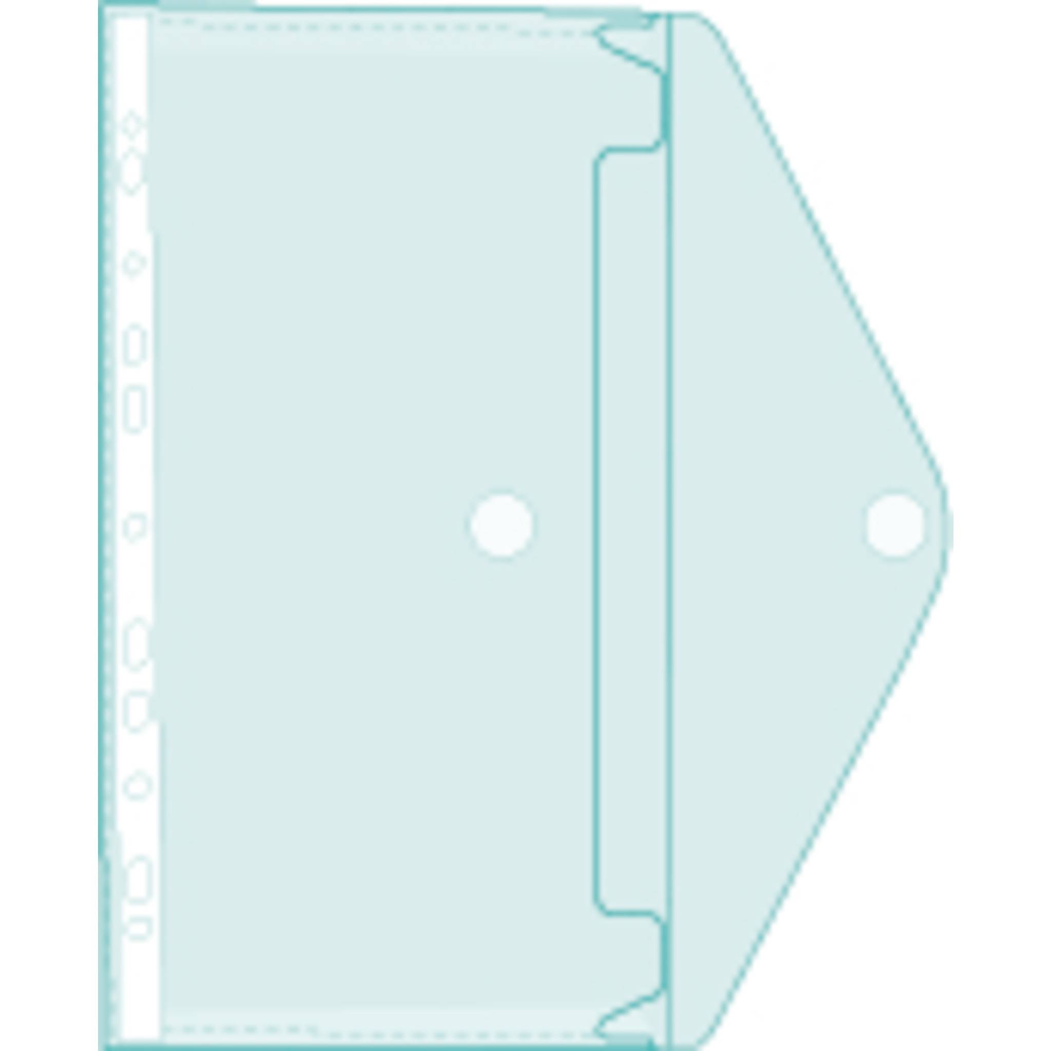 Exacompta 10x Pack 5 Prospekttaschen, gelocht, aus PP, A4, sortiert, 57380E-3