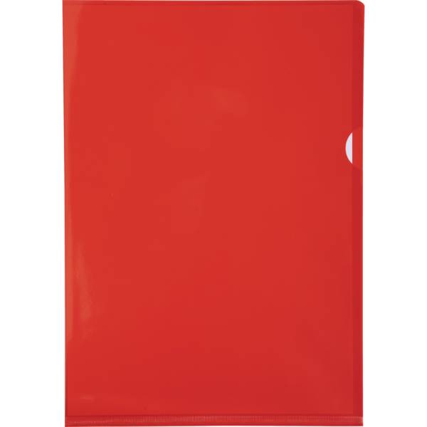 Exacompta Pack 100 Aktensichthüllen glattem, festem PVC 130µ, A4, Rot, 661275E