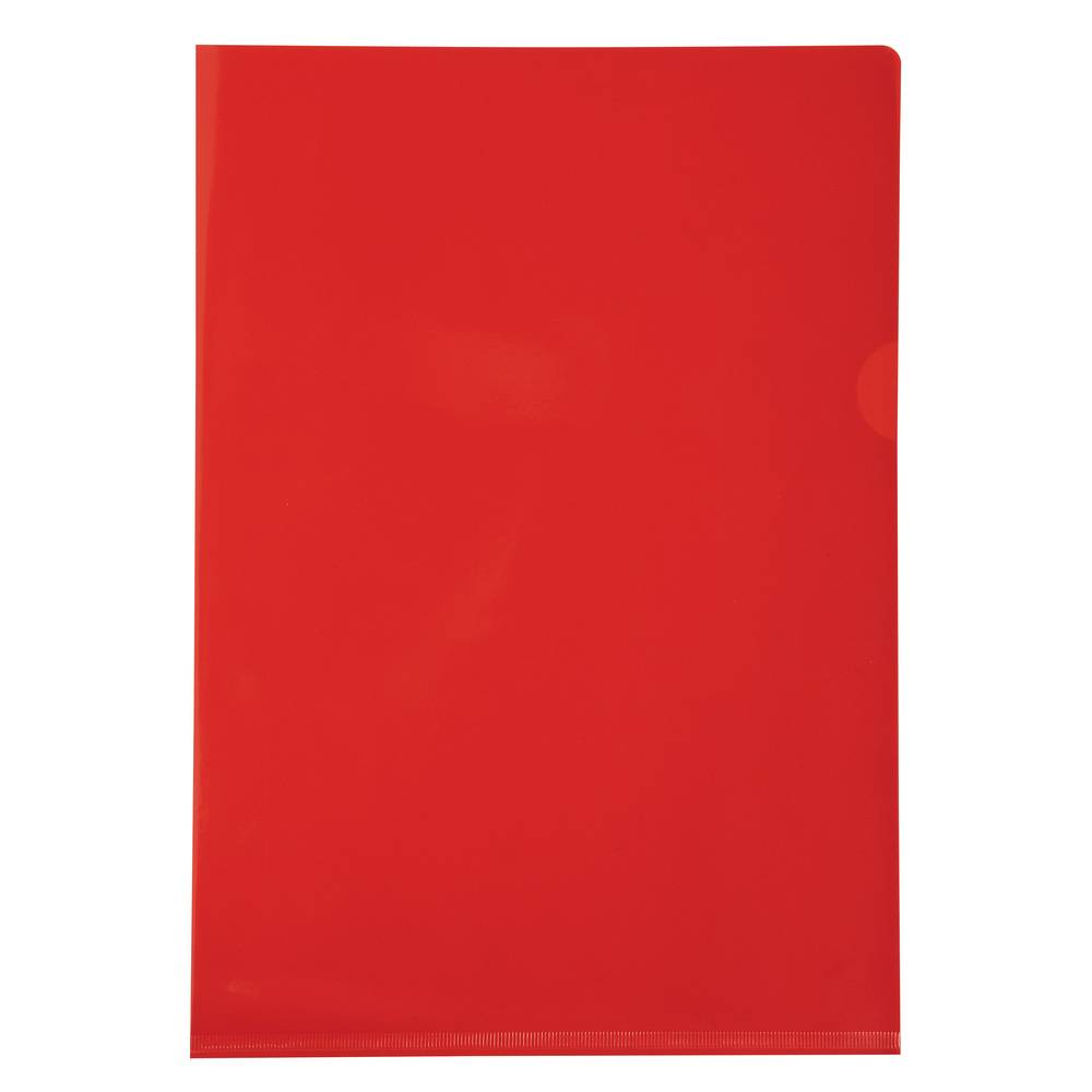 Exacompta Pack 100 Aktensichthüllen glattem, festem PVC 130µ, A4, Rot, 661275E-1