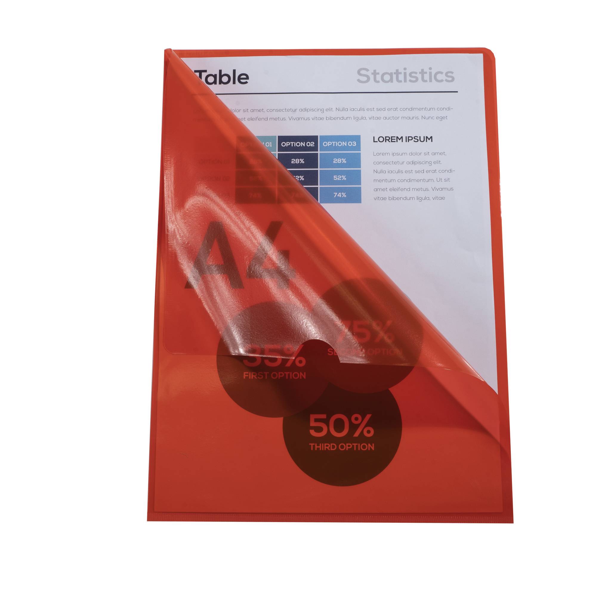 Exacompta Pack 100 Aktensichthüllen glattem, festem PVC 130µ, A4, Rot, 661275E-3