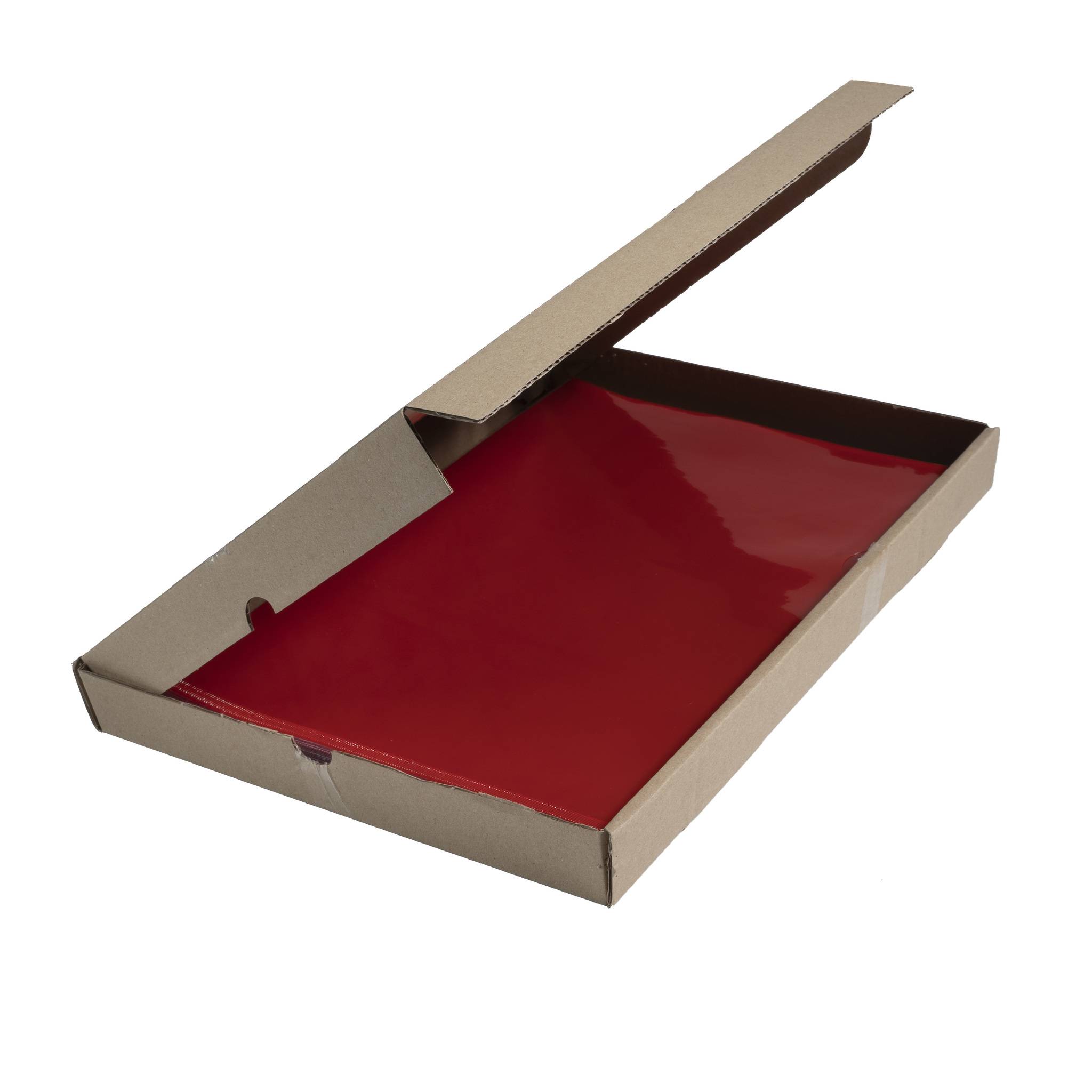 Exacompta Pack 100 Aktensichthüllen glattem, festem PVC 130µ, A4, Rot, 661275E-4