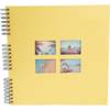 Exacompta 15120E Spiralfotoalbum MILANO 32x32 cm, 60 schwarze Seiten - Gelb