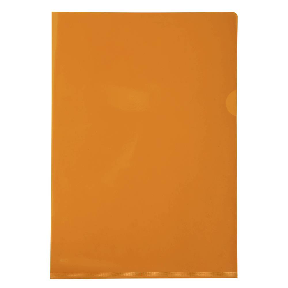 Exacompta Pack 100 Aktensichthüllen glattem festem PVC 130µ A4 Orange 661245E-1