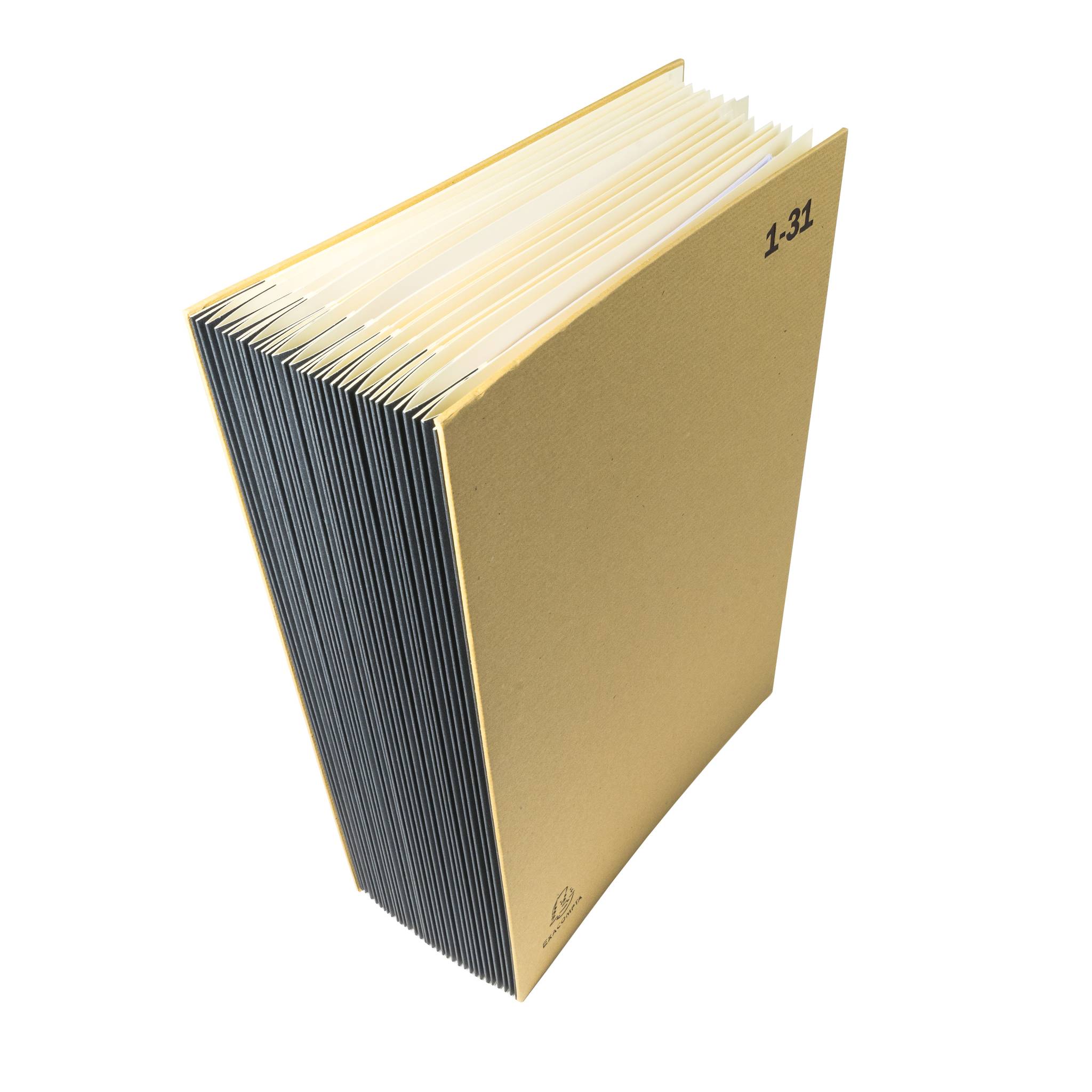Exacompta Ordnungsmappe mit 31 Fächern von 1-31 Kraft, A4, Kraft braun, 22219E-2