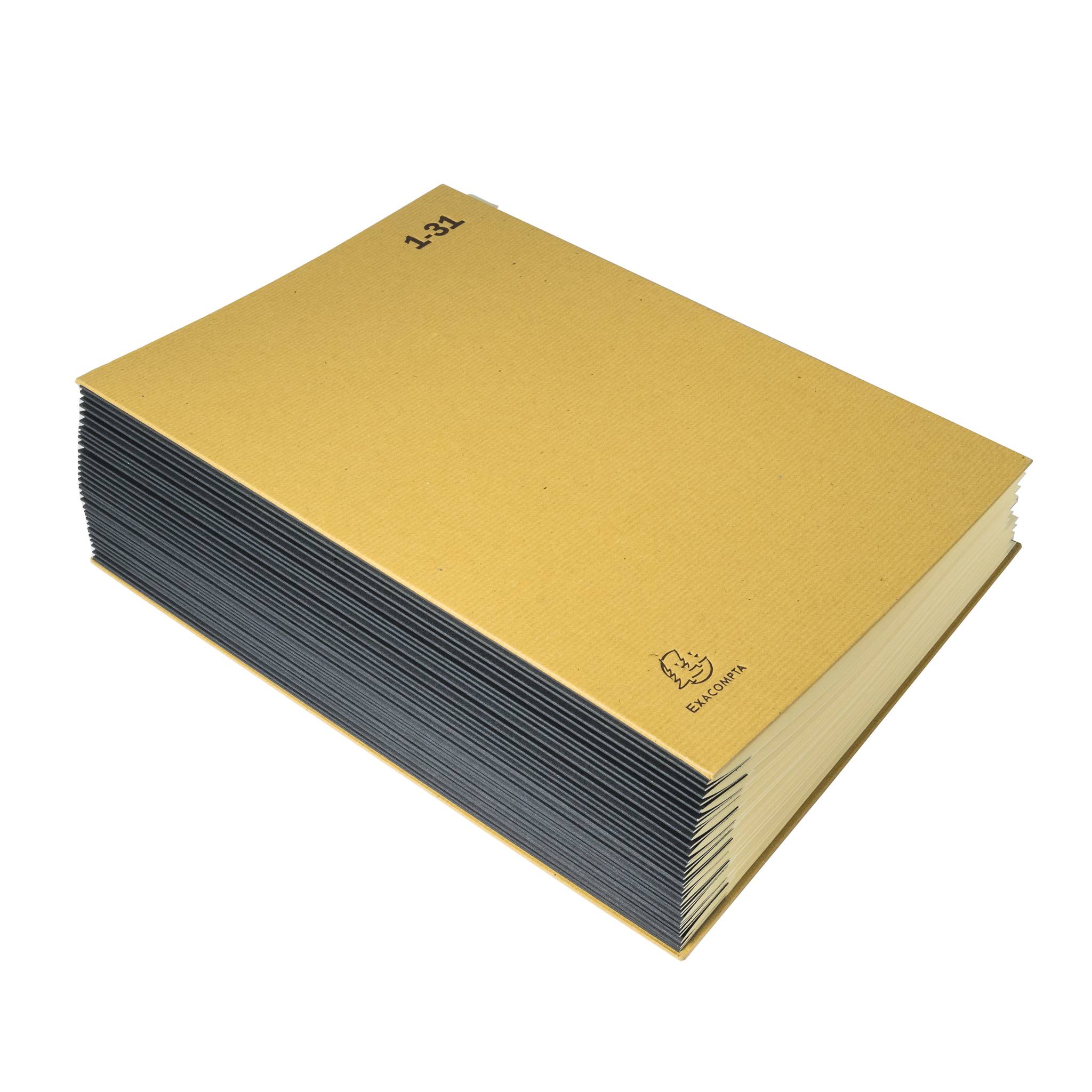 Exacompta Ordnungsmappe mit 31 Fächern von 1-31 Kraft, A4, Kraft braun, 22219E-3