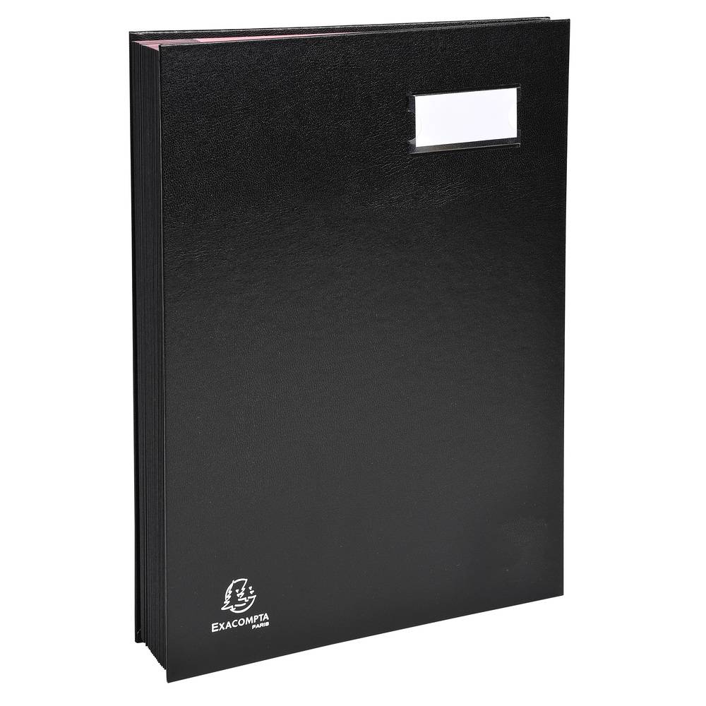 Exacompta Unterschriftenmappe Direktion, 18 Fächer, 24x32cm - Schwarz - 24181E-1