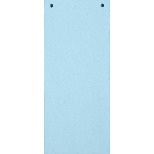 Exacompta 12x 100 Trennstreifen 2-fach gelocht RC Kart 105x240mm Hellblau 13415B