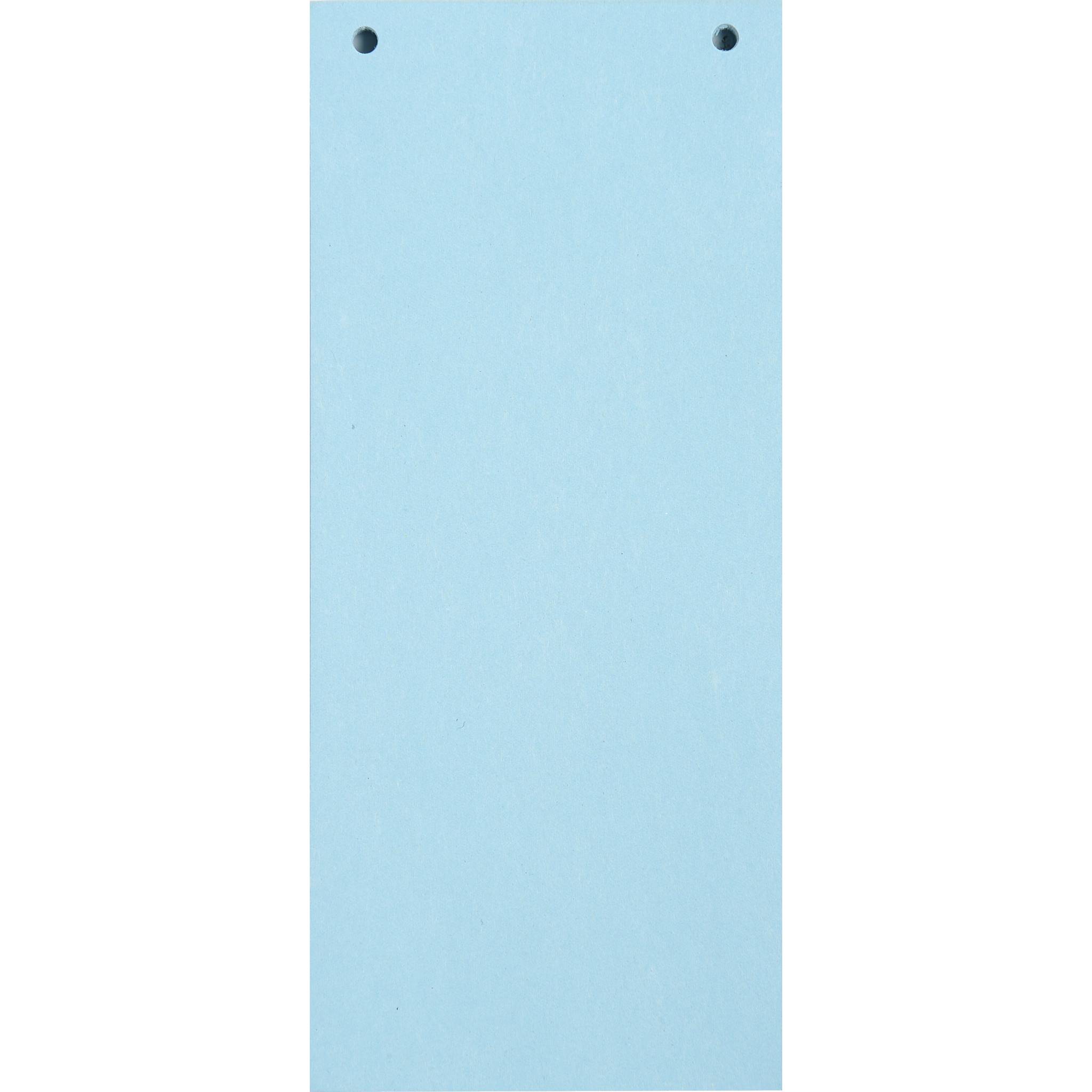 Exacompta 12x 100 Trennstreifen 2-fach gelocht RC Kart 105x240mm Hellblau 13415B-0