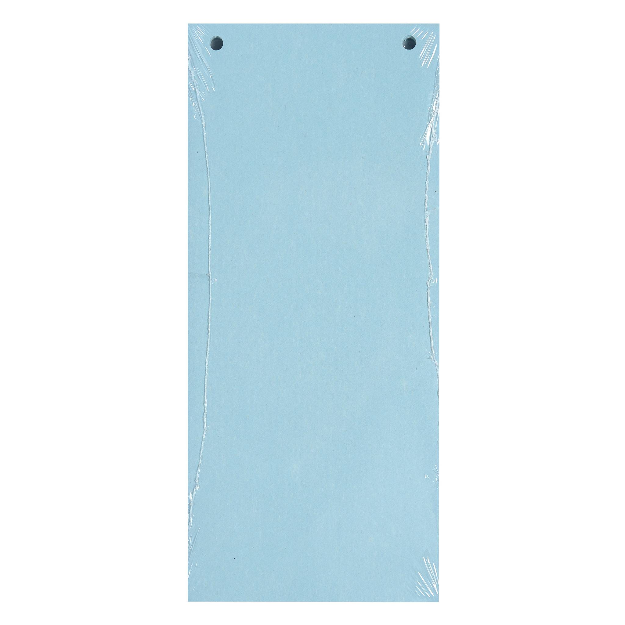 Exacompta 12x 100 Trennstreifen 2-fach gelocht RC Kart 105x240mm Hellblau 13415B-2