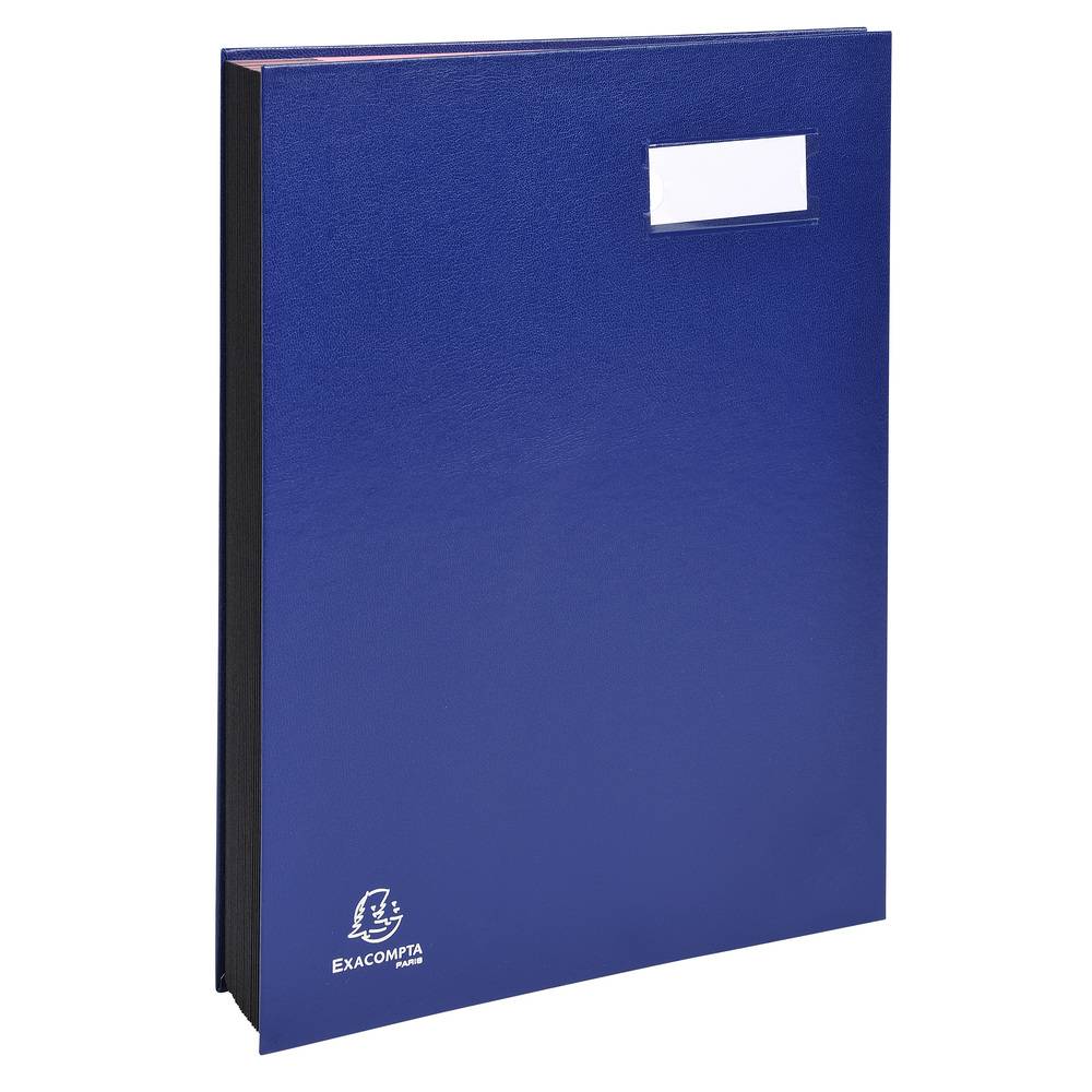 Exacompta Unterschriftenmappe Direktion, 24 Fächer, 24x32cm - Blau - 24245E-1