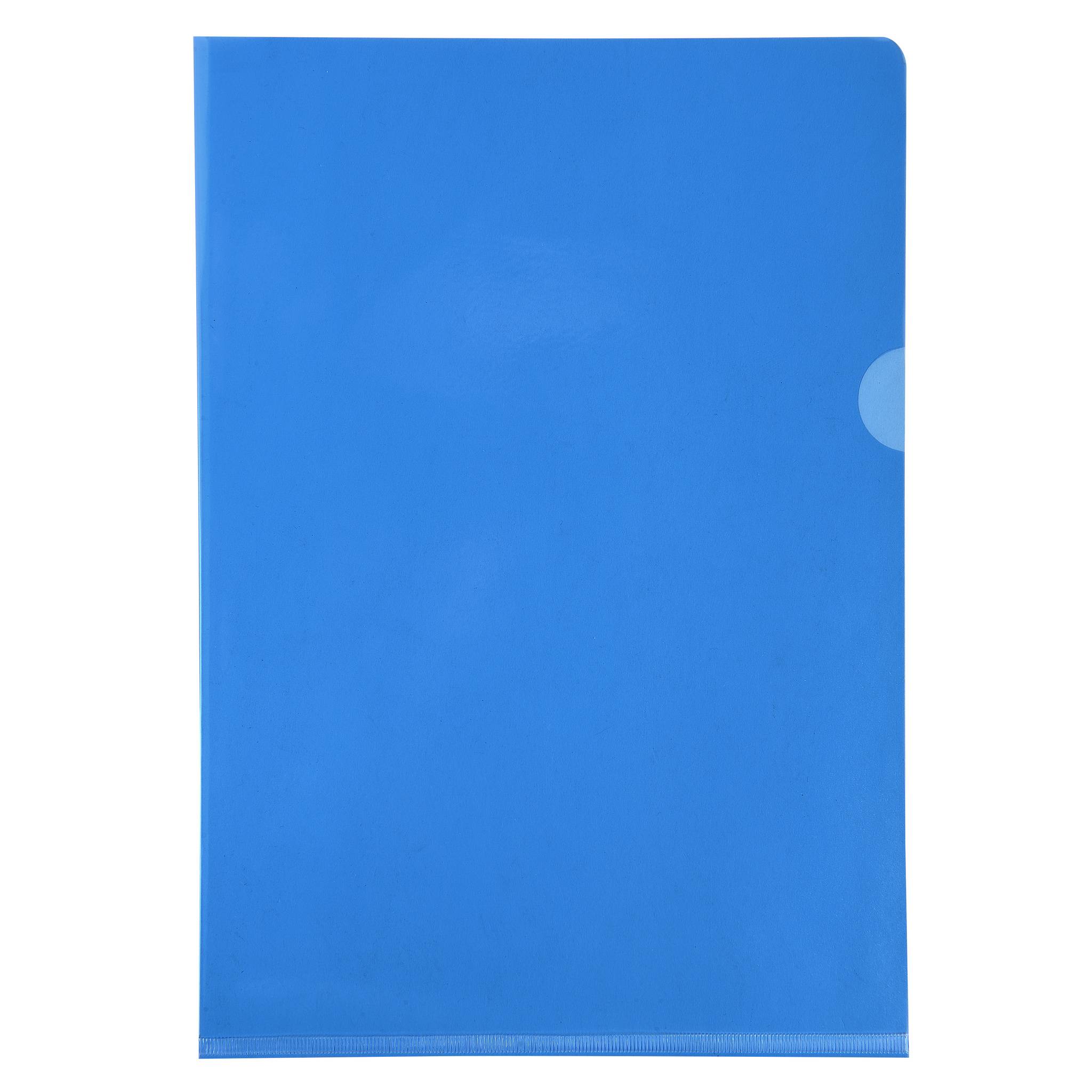 Exacompta Pack 100 Aktensichthüllen glattem festem PVC 130µ A4 sortiert 661200E-1