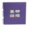 Exacompta 15118E Spiralfotoalbum MILANO 32x32 cm, 60 schwarze Seiten - Violett