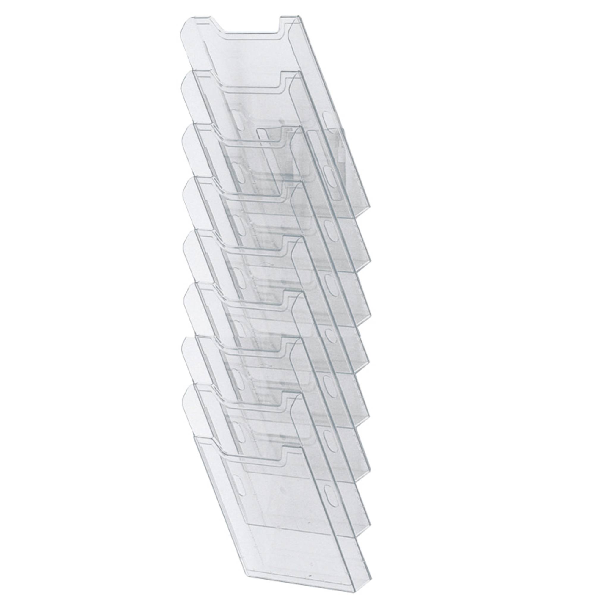 Wandprospekthalter A4 8 Fächer glasklar-1