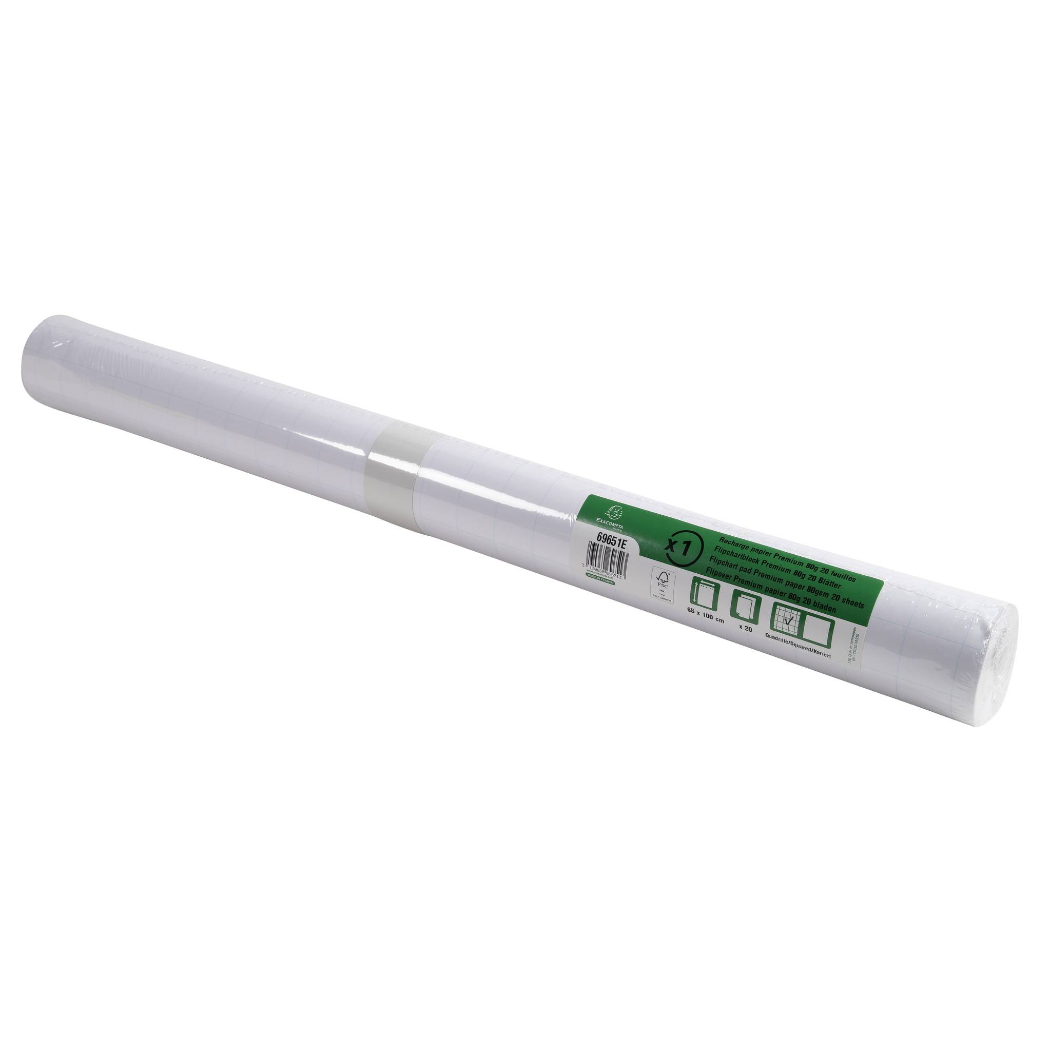 Exacompta 5x Flipchartblock Mikroperforierung kariert 20 Blatt 65x100cm 69651E-1