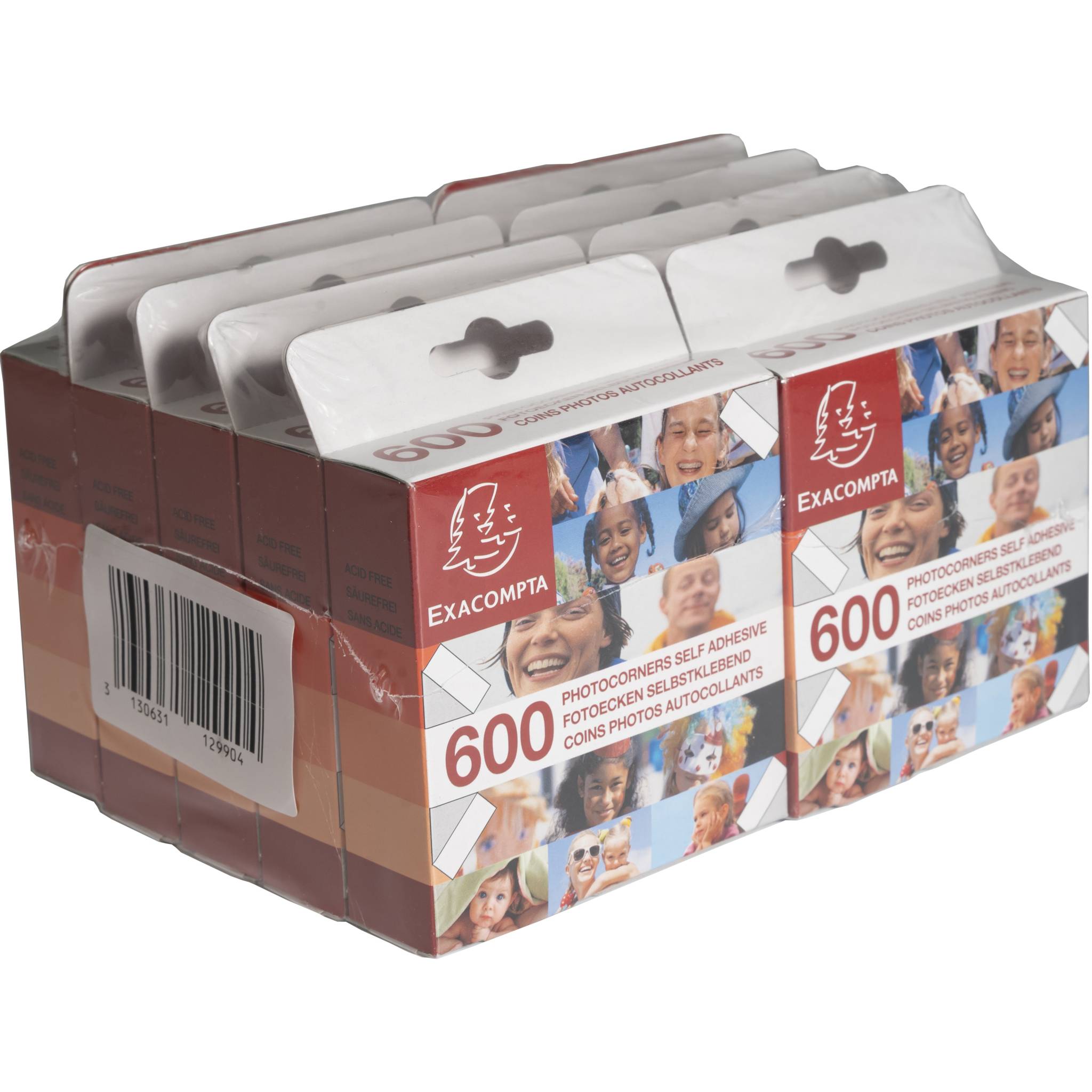 Exacompta 10x Packung mit 600 selbstklebenden Fotoecken - Kristall - 12990E-0