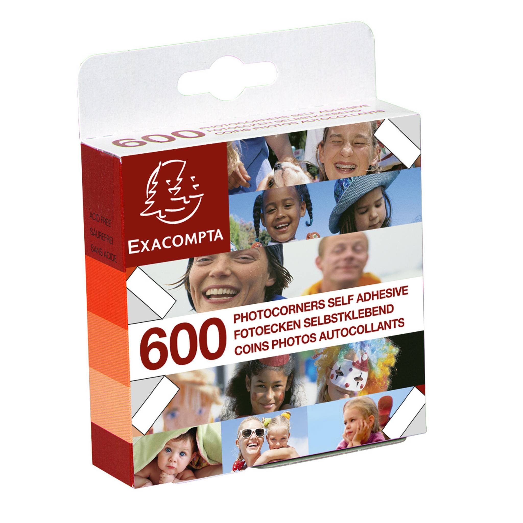 Exacompta 10x Packung mit 600 selbstklebenden Fotoecken - Kristall - 12990E-2