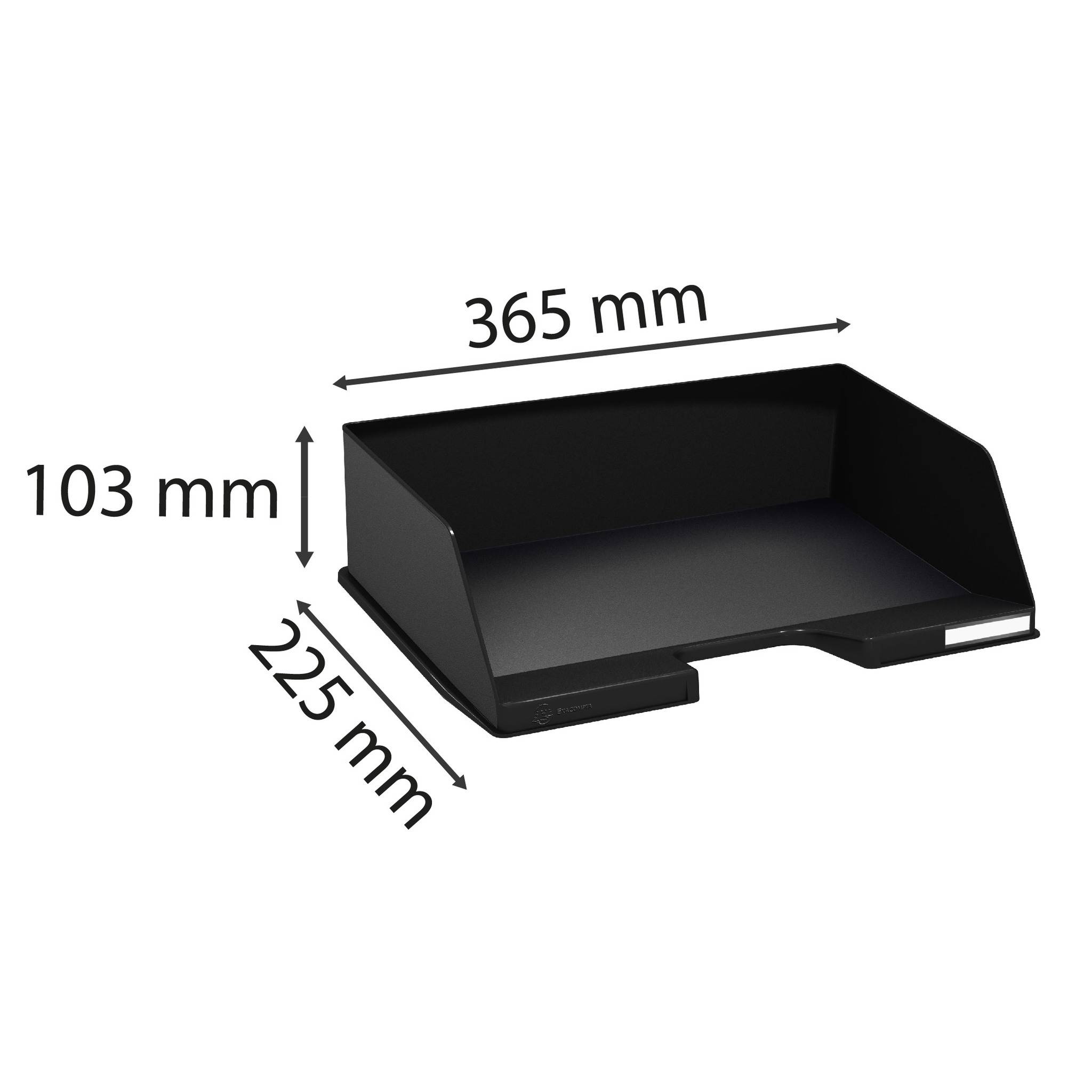 Exacompta 4x Briefablage Combo Maxi, A4+ Querformat, ECOBlack - Schwarz - 11214D-2