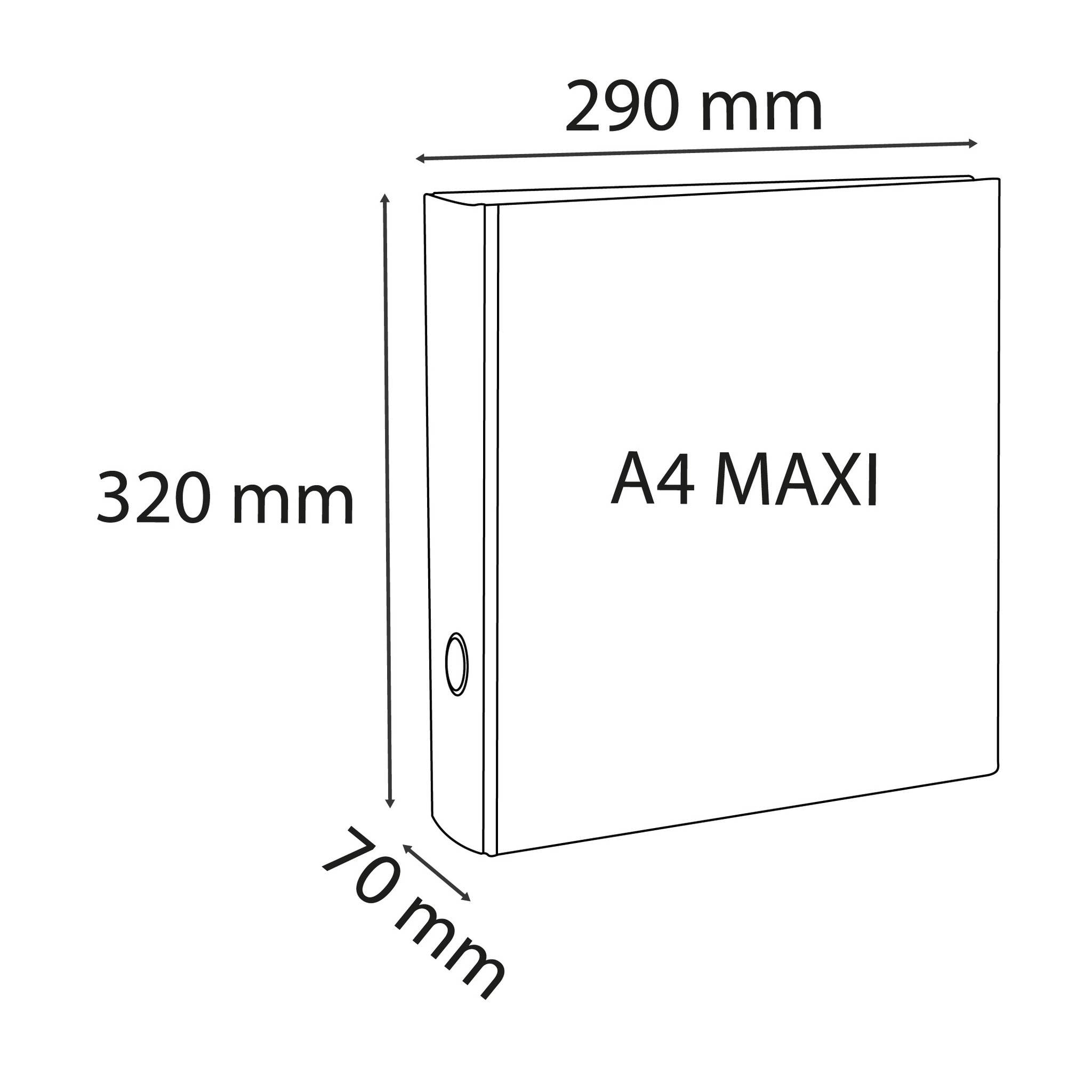 Exacompta 10x Ringbuch Karton 4Ring 50mm Rücken 70mm 32x29cm A4 Maxi Blau 51742E-3