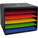 Exacompta Desktopsorter mit 5 Fächern, Querformat, Iderama, Regenbogen, 305798D