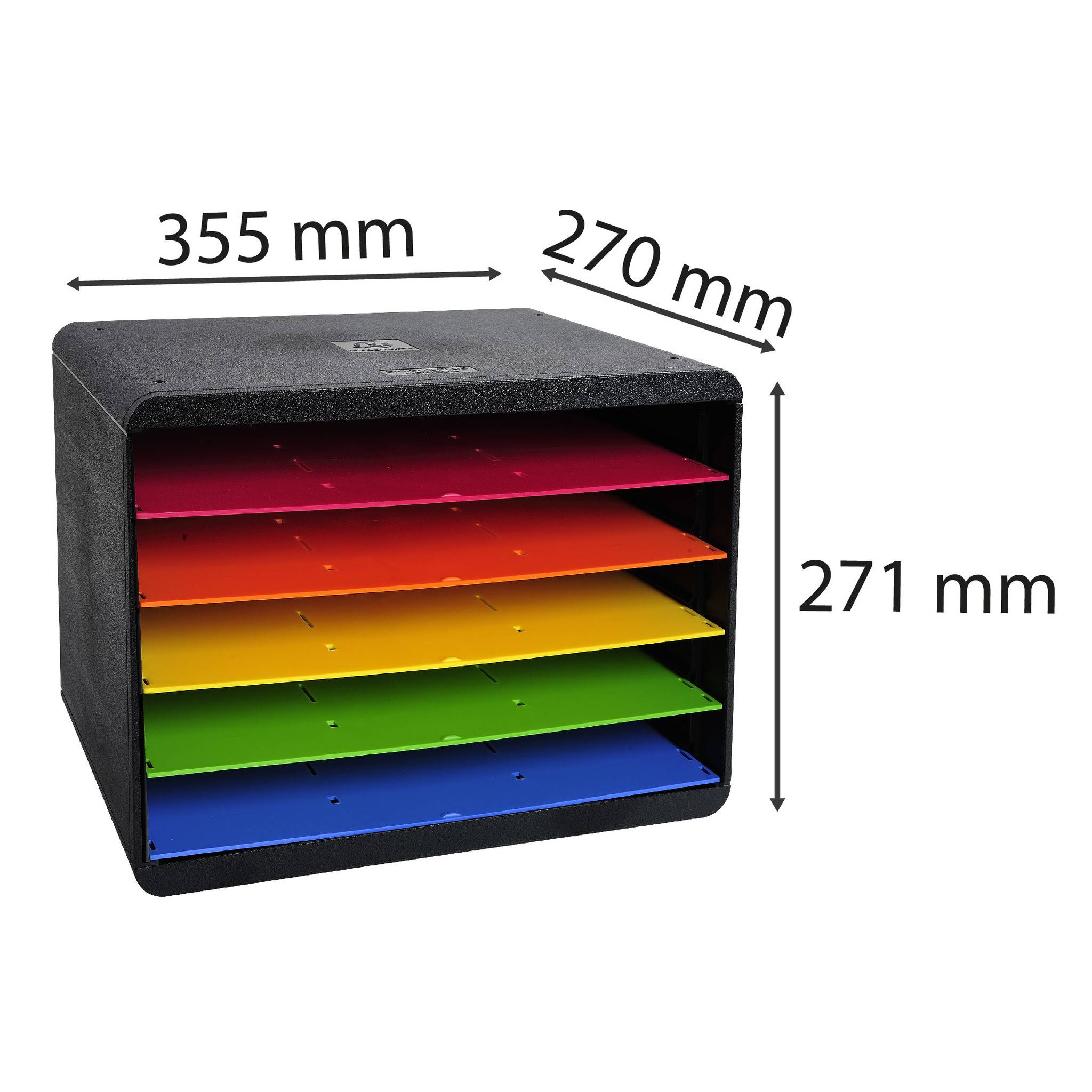 Exacompta Desktopsorter mit 5 Fächern, Querformat, Iderama, Regenbogen, 305798D-2