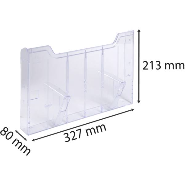 Exacompta Element für Wandprospekthalter A4 horizontal Exacryl Kristall 64158D