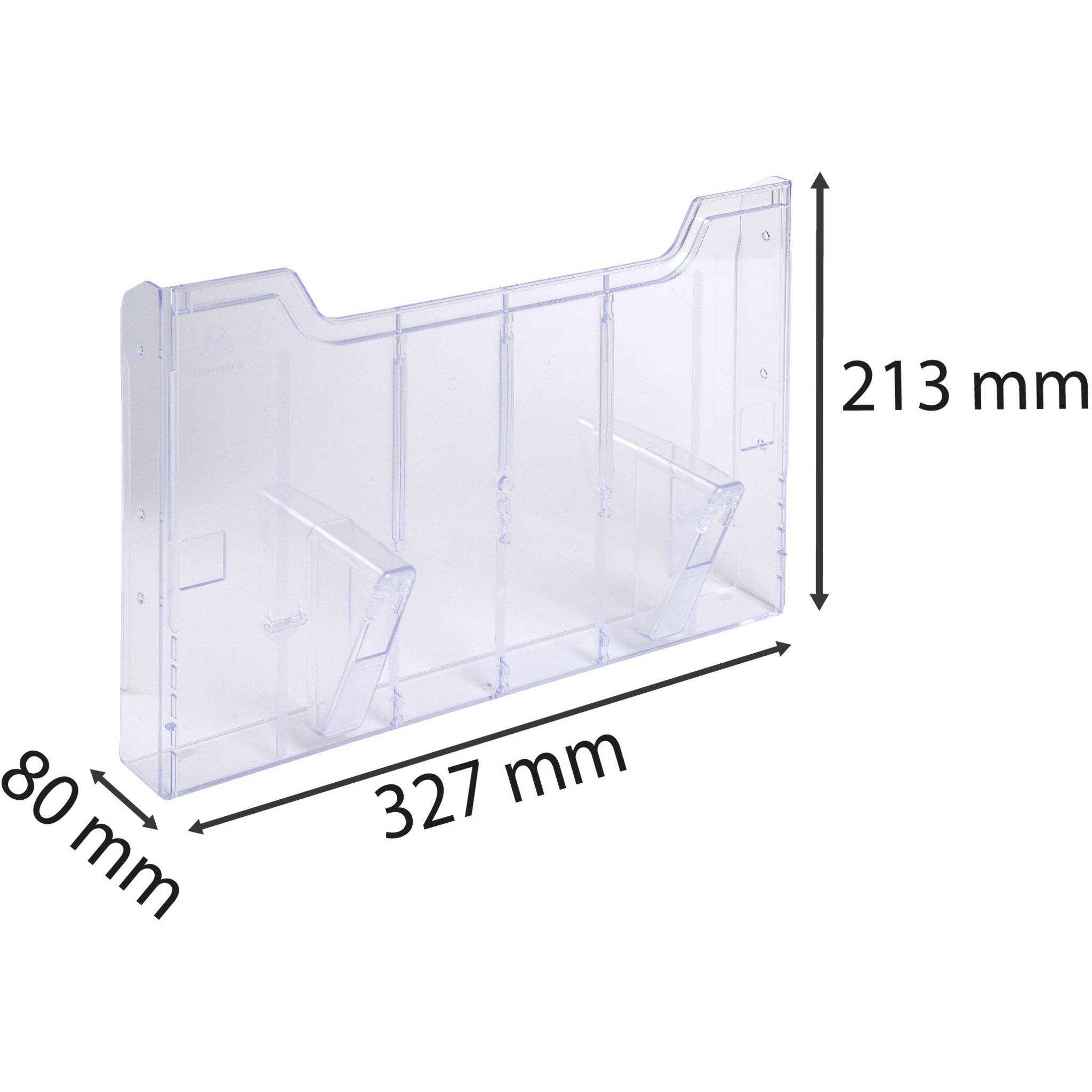 Exacompta Element für Wandprospekthalter A4 horizontal Exacryl Kristall 64158D-0