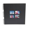Exacompta Spiralfotoalbum MILANO 32x32 cm, 60 schwarze Seiten - Schwarz - 15119E