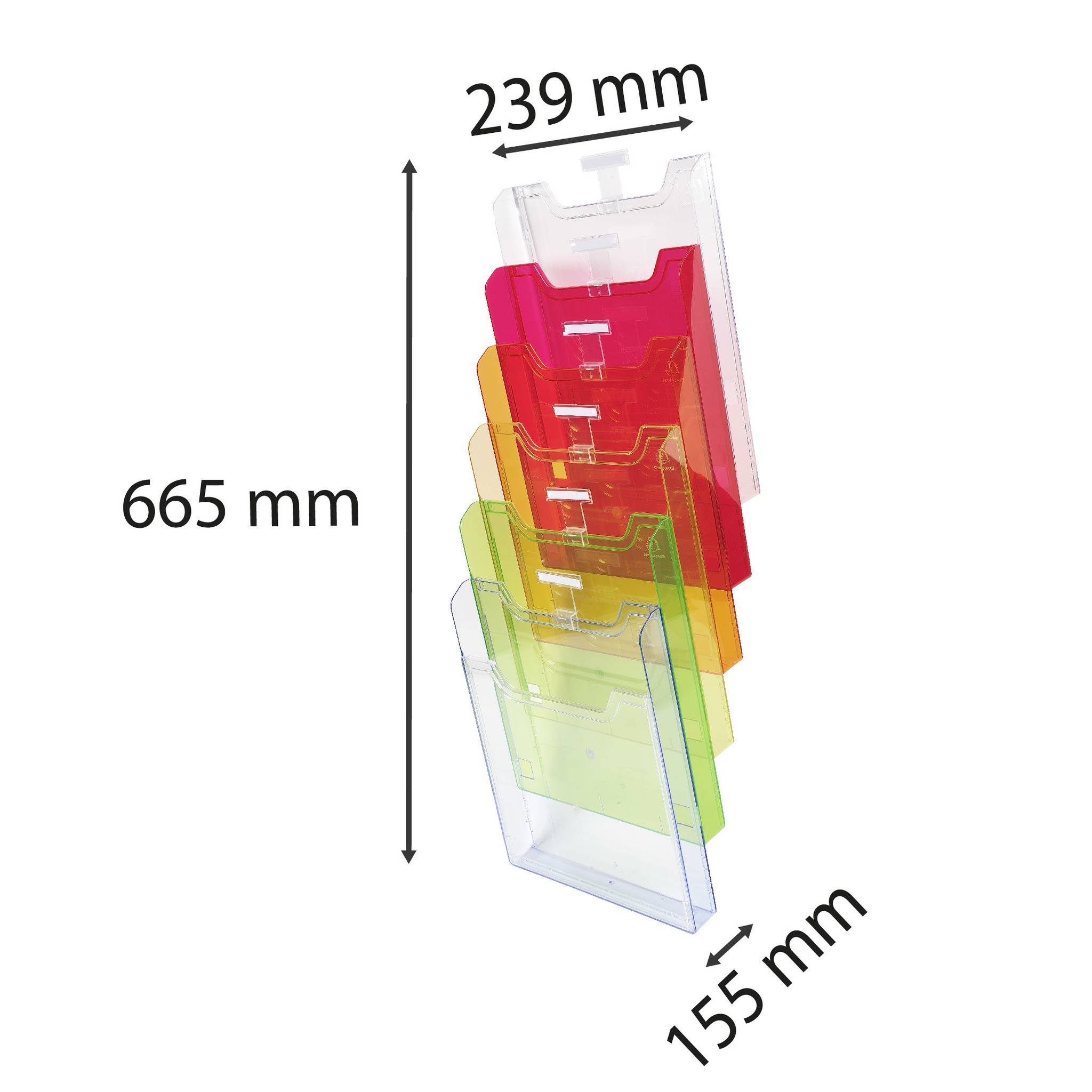 Prospekthalt A4 hoch 6Fächer tr-1