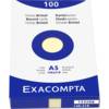Exacompta Karteikarten A5 blanko, Faltschachtel mit 100 Stück - Gelb - 13328B