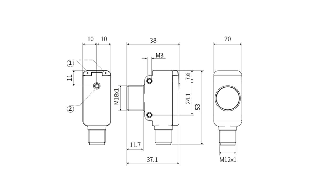 Ultraschallsensor 80-1200mm - M18x1 - AU018 - autosen-1