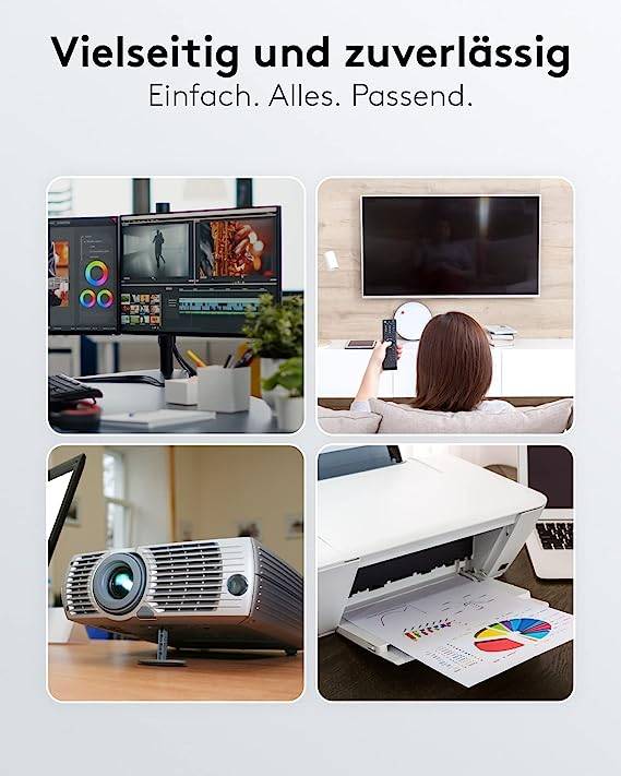 Goobay 51320 Kaltgerätekabel 90° gewinkelt / Schutzkontaktstecker & C13 Buchse / Stromkabel Netzkabel / Schwarz / 5m-4