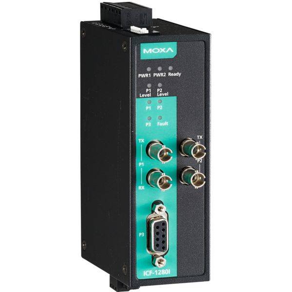 PROFIBUS zu Glasfaser-Konverter, Singlemode, 2 ST-Stecker, 0 bis 60°C ICF-1280I-S-ST