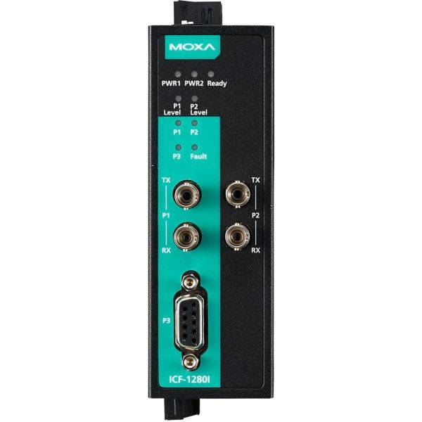 PROFIBUS zu Glasfaser-Konverter, Singlemode, 2 ST-Stecker, 0 bis 60°C ICF-1280I-S-ST-2
