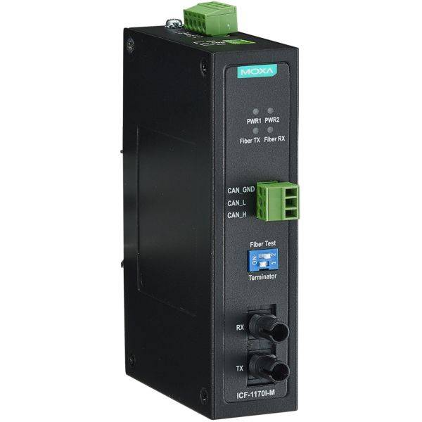 CANbus zu Glasfaser-Konverter, Multimode, ST-Stecker, -40 bis 85°C ICF-1170I-M-ST-T