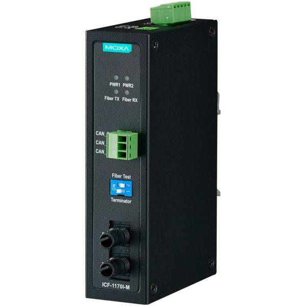 CANbus zu Glasfaser-Konverter, Multimode, ST-Stecker, -40 bis 85°C ICF-1170I-M-ST-T-1