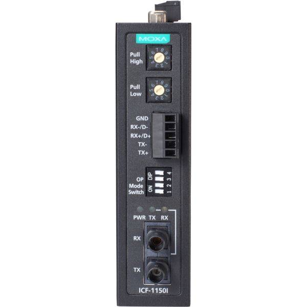 Industrieller RS-232/422/485-zu-Singlemode-Glasfaser-Konverter, SC-Stecker, 2 kV Isolation, 0 bis-1