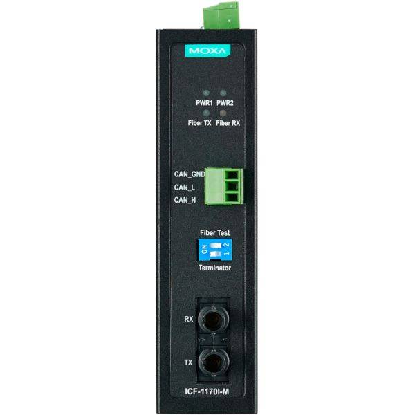 CANbus zu Glasfaser-Konverter, Multimode, ST-Stecker, 0 bis 60°C ICF-1170I-M-ST-2