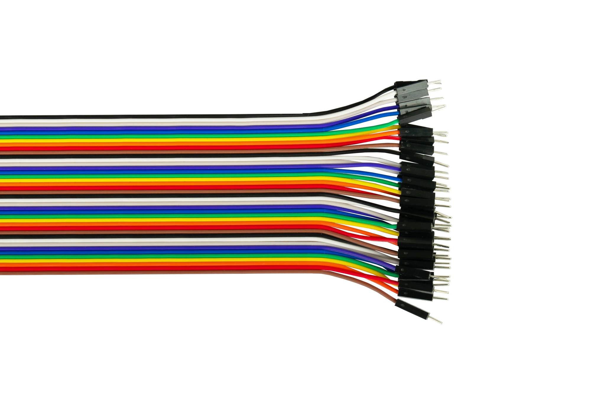 kabelmeister® Jumper Wire 40-Pin trennbare Adern für Arduino, Raspberry Pi etc., Stecker an Buchse, AWG28, 20cm-1
