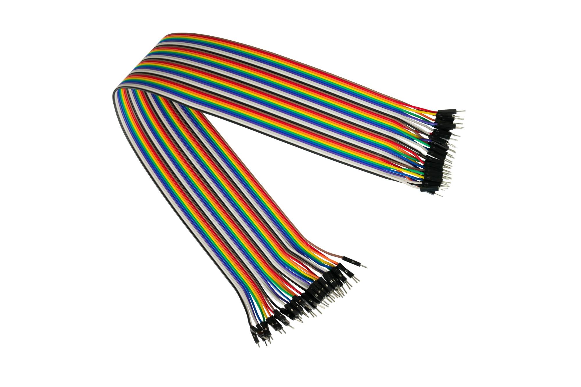 kabelmeister® Jumper Wire 40-Pin trennbare Adern für Arduino, Raspberry Pi etc., Stecker an Stecker, AWG28, 40cm-0
