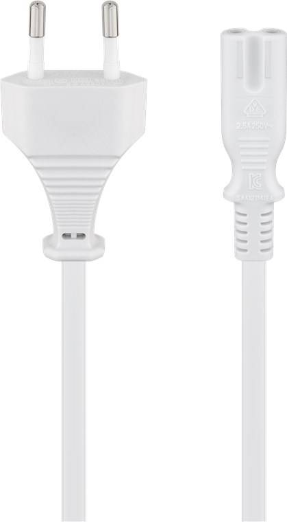 Goobay 93987 Netzkabel mit Eurostecker & C7 Buchse universell Stromkabel für PlayStation & Xbox Eurokabel, Weiß, 3.00 m-5