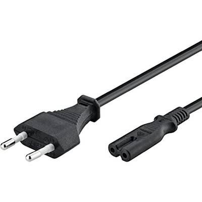 Goobay 51322 Netzkabel mit Eurostecker & C7 Buchse universell Stromkabel für PlayStation & Xbox Eurokabel Schwarz 1.80 m-0