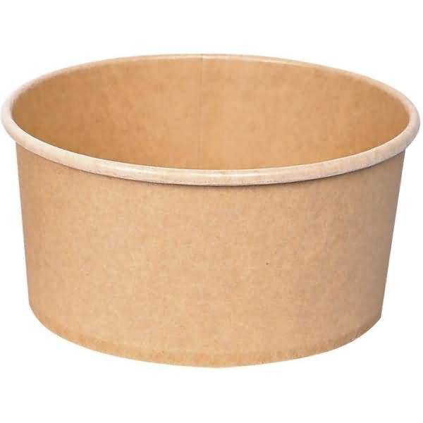 Salatschalen Bio Caesar 750ml DM 150mm Kraftpapier/PE FSC-Mix rund braun VE=50 Stück