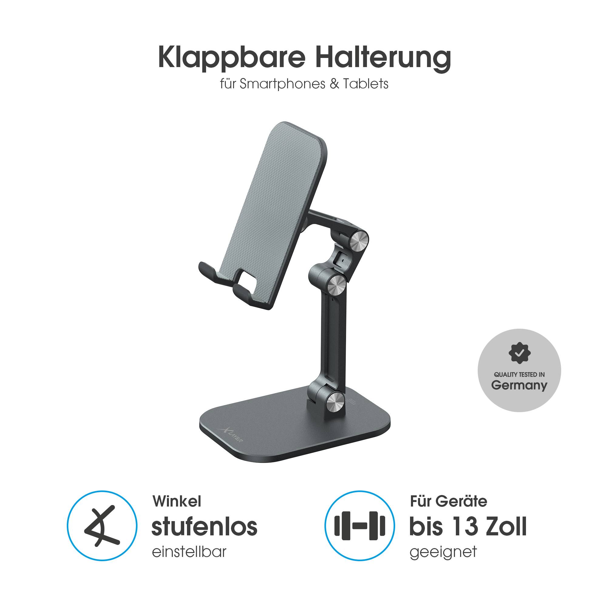 XLayer Smartphone/Tablet Ständer faltbar Schwarz-3