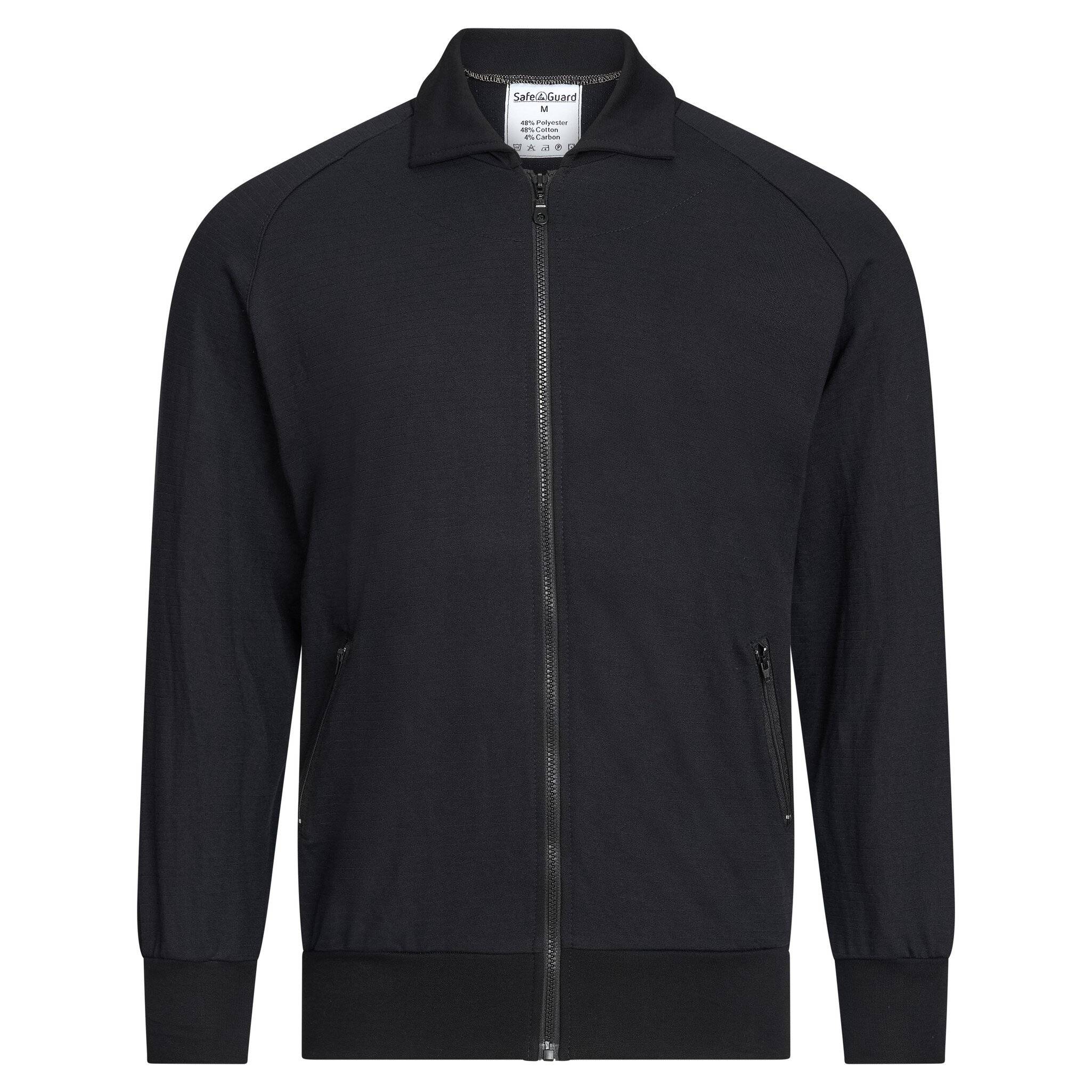 SafeGuard by Weidinger ESD-Sweatshirt Jacke mit Zip, 260g/m², unisex, schwarz, XL-0