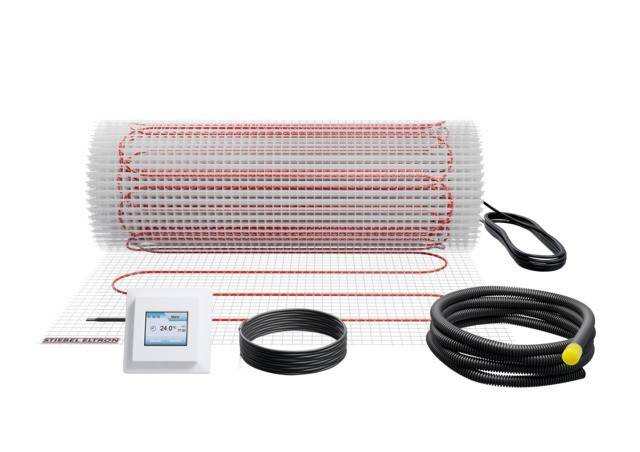 Stiebel Eltron Fußbodentemperierung FTM 100/2 Set Plus, Heizfläche von 2m2, 200W 230V-1
