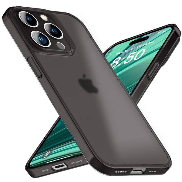 Ultra Dünne Hülle für iPhone 14 Pro, Slim 0,3mm Durchsichtig Schutz Handyhülle Schwarz