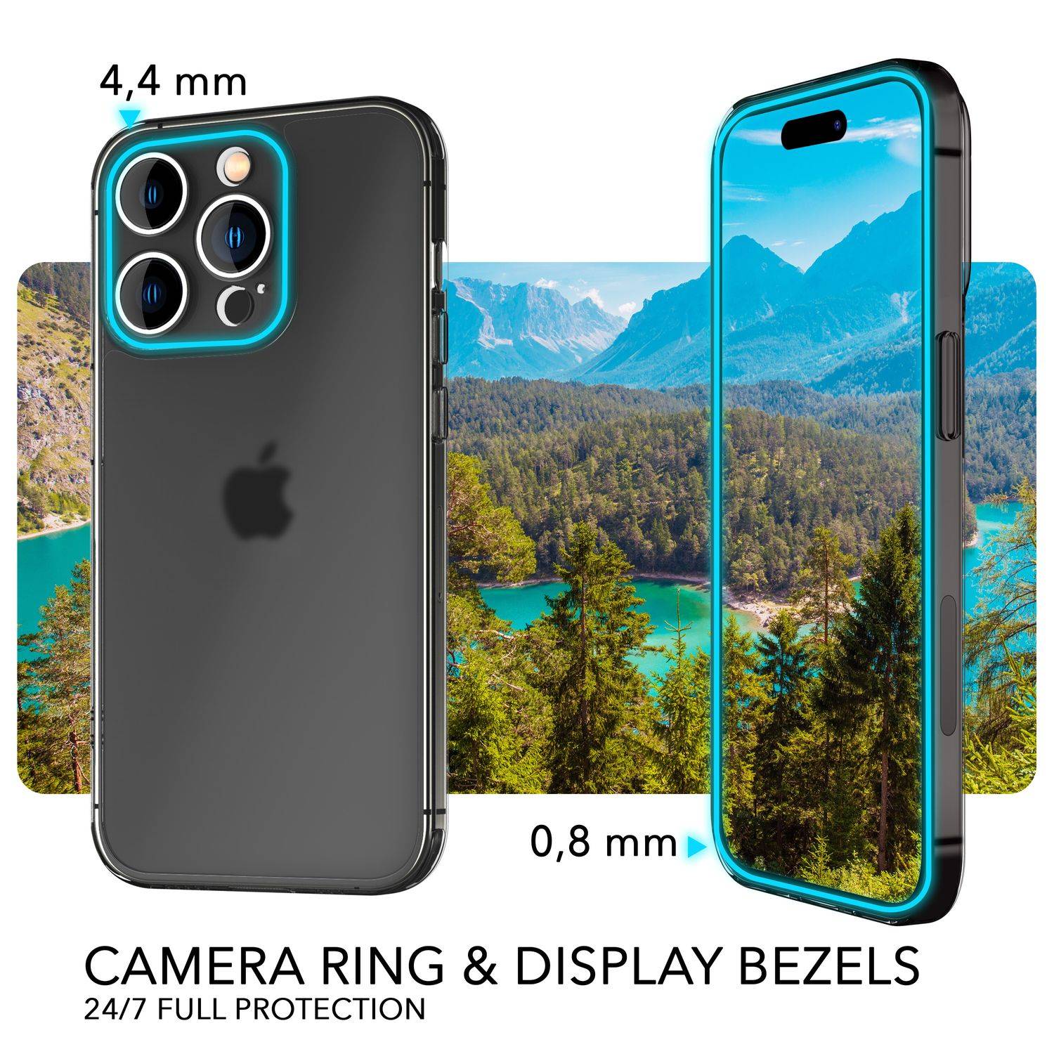Ultra Dünne Hülle für iPhone 14 Pro, Slim 0,3mm Durchsichtig Schutz Handyhülle Schwarz-3